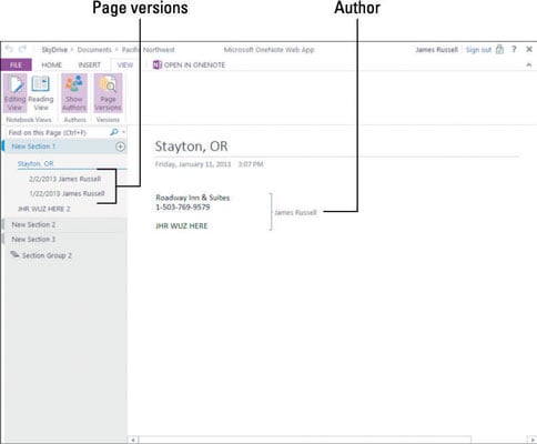 How To View Versions And Authors In Onenote Dummies