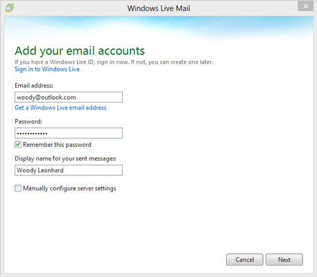 windows live mail not opening