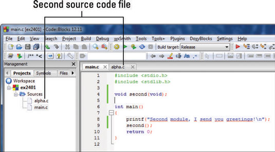 How To Link 2 Source Code Files With C Programming Dummies