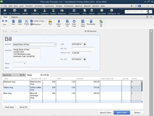 how to record expenses in quickbooks online