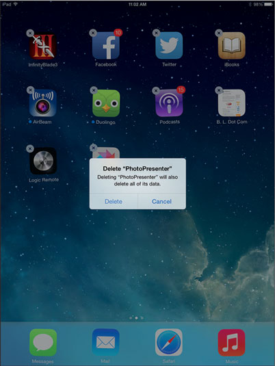 How To Delete An App From The IPad Mini Dummies