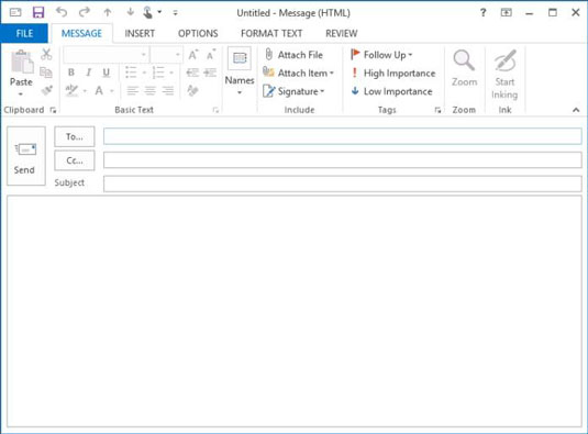 How to Compose a New Message in Outlook 2013 - dummies