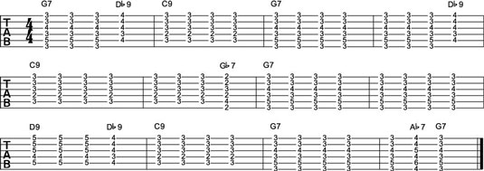 funk chord progressions guitar