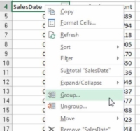 pivot table month day quarter year Views Create Quarter, for Month, by Table Pivot Year Excel