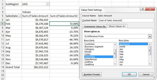 Create A Pivot Table Month over Month Variance View For Your Excel 