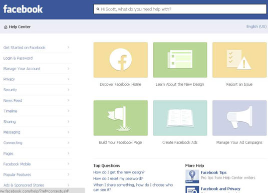 How To Use Facebook S Help Center Dummies