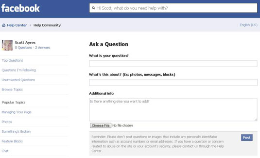 How To Use Facebook S Help Center Dummies