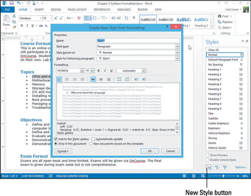 how to add bullet style in word 2013