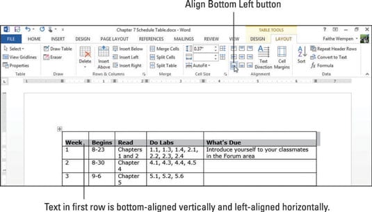 How to Resize Table Rows and Columns in Word 2013 - dummies