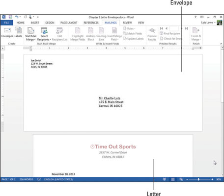 how to print an envelope in word 2007