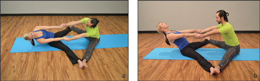 Partner Yoga: How to Do the Seated Straddle Pose and the Partner Diamond -  dummies