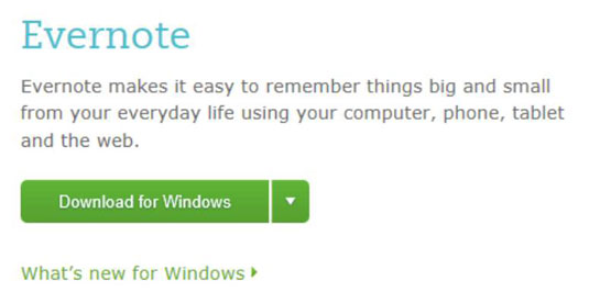 evernote download for windows xp