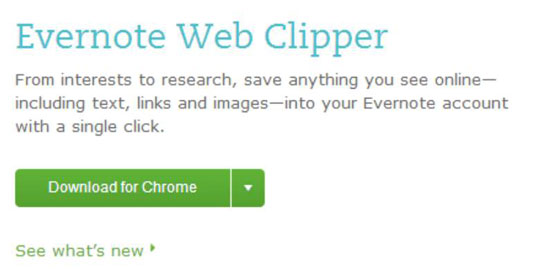 download evernote web clipper chrome