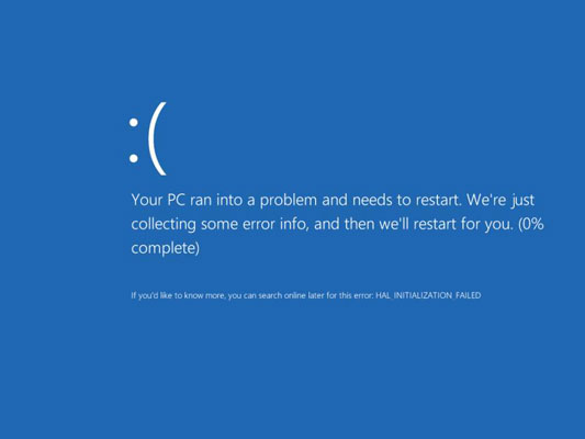 What to Do When You Get the Blue Screen of Death - dummies