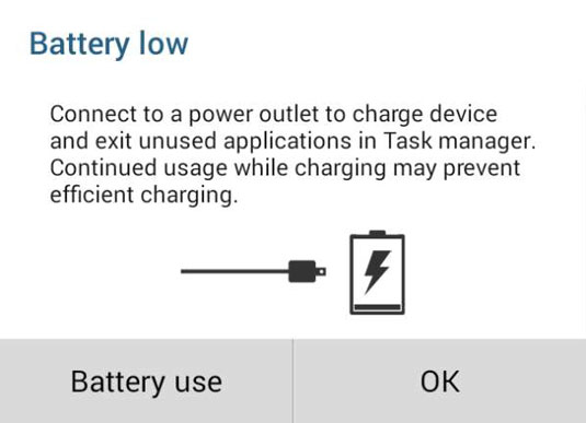 Low battery charging перевод