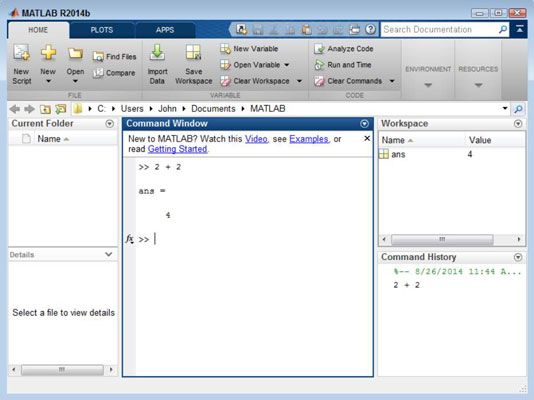 How to Use the MATLAB Command Window  dummies