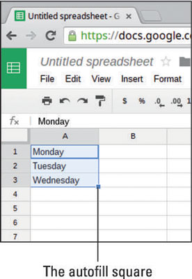 Chromebook: How to Use Autofill on Google Sheets - dummies