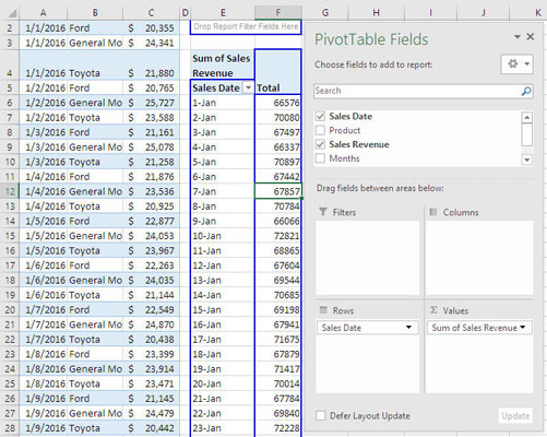 Summing Revenues in Excel Sales Forecasting - dummies