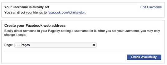 How to Choose a Custom Facebook Username to Promote Your Business - dummies
