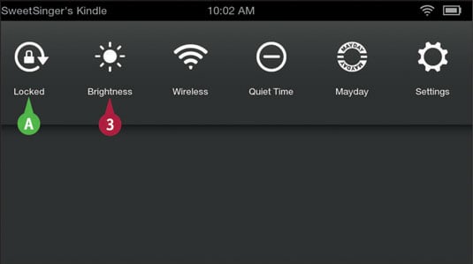 Quick Settings Icon On Kindle Fire