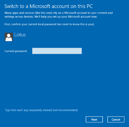 log out of microsoft account windows 10