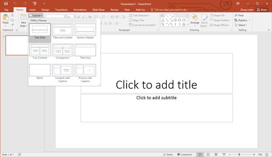 How To Add A New Slide To A PowerPoint 2016 Presentation Dummies