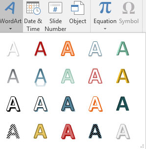 how to add word art to powerpoint