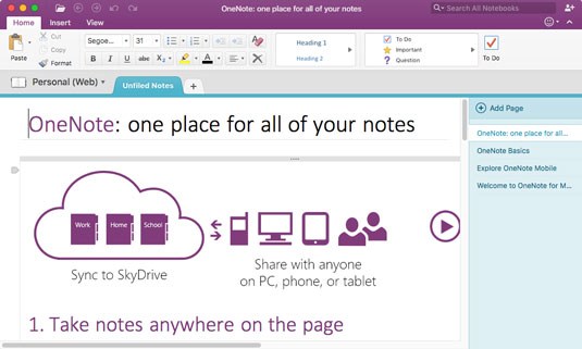 onenote not available for mac users