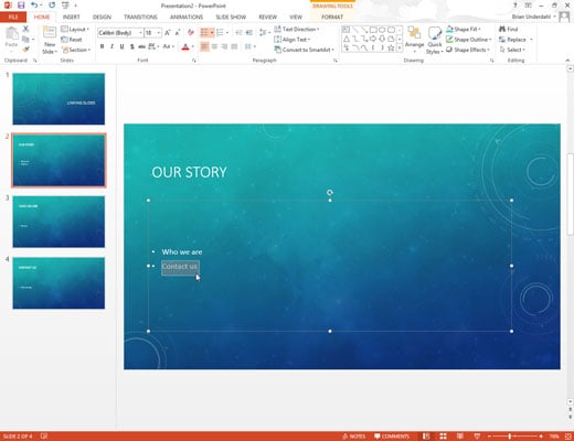 How To Create A Hyperlink To Another Slide In PowerPoint 2016 Dummies