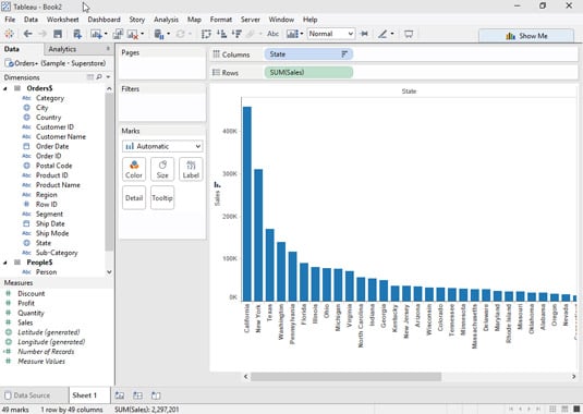 Choosing Chart Types for Your Data in Tableau - dummies