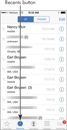 Returning A Recent Call On Your Iphone 6s - Dummies