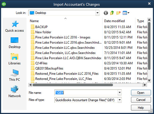 how do you import a file from your accountant for quickbooks in a mac