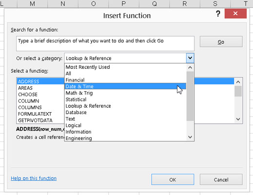 Function dialog