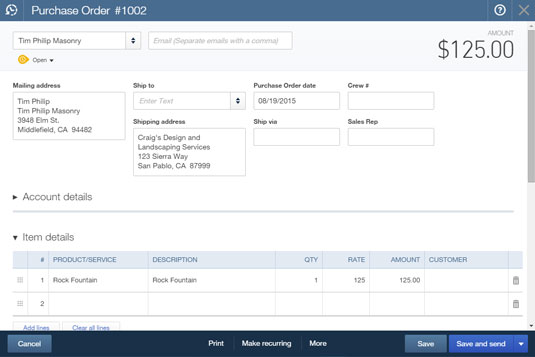 adding purchase order numbers on quickbooks for mac 2016