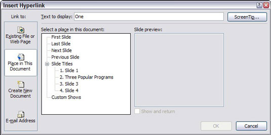 how-to-create-a-hyperlink-to-another-slide-in-powerpoint-2007-dummies