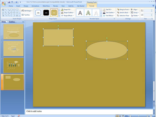 How To Connect Powerpoint 2007 Shapes On A Diagram Dummies