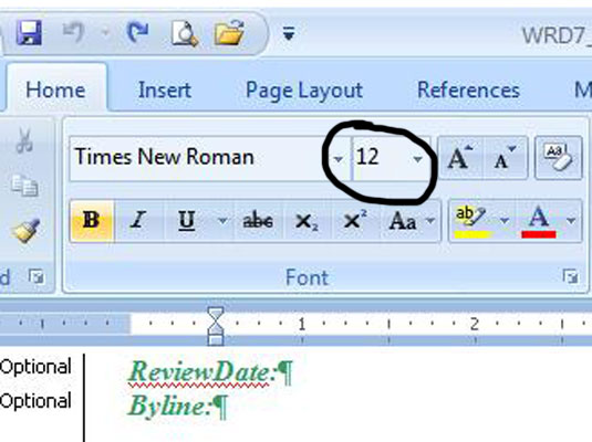 change font size shortcut word for mac