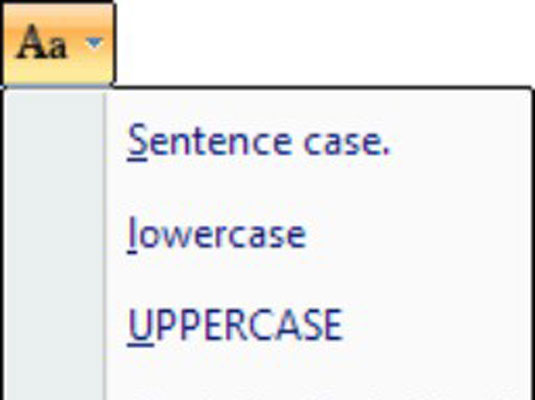 change sentence case in word for mac