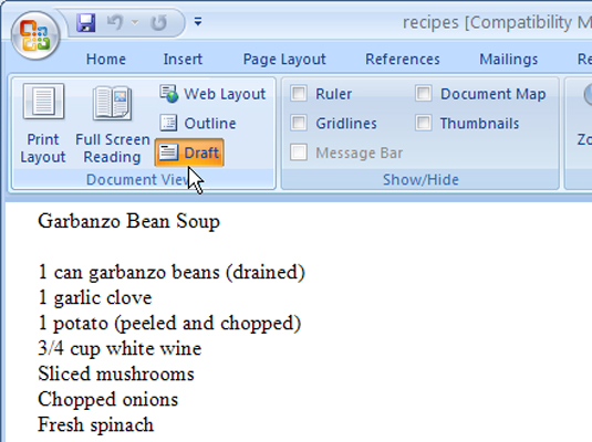 How To Delete A Section Break In Word 2007 Dummies