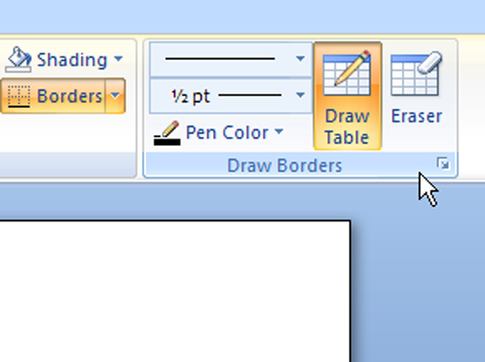 How To Draw A Table Line By Line In Word 2007 Dummies