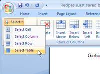 How to Change a Word 2007 Table into Text - dummies