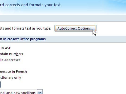 how-to-use-and-customize-autocorrect-in-word-2007-dummies