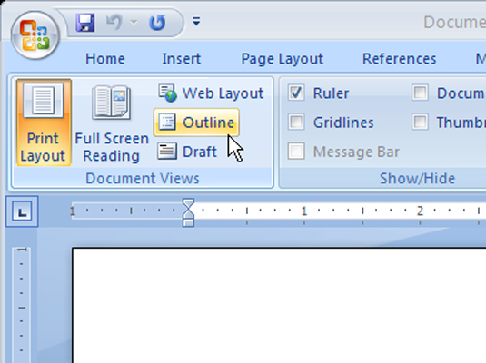 document info button word