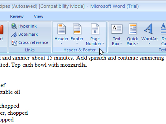 how to insert comments in word 2007 document