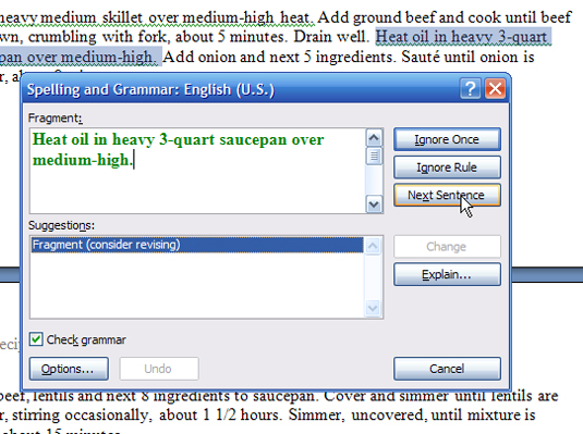 how-to-check-grammar-in-word-2007-dummies