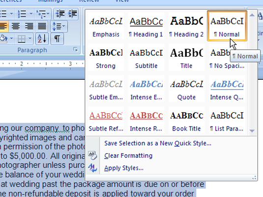 Proofing a Whole Word 2007 Document - dummies