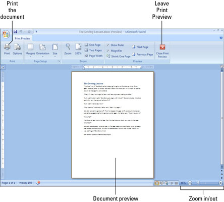 Proofing a Whole Word 2007 Document - dummies