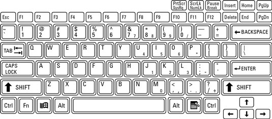 standard 60 keyboard layout and key size