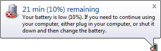 How To Heed Your Laptop’s Low Battery Warning In Windows Vista Dummies