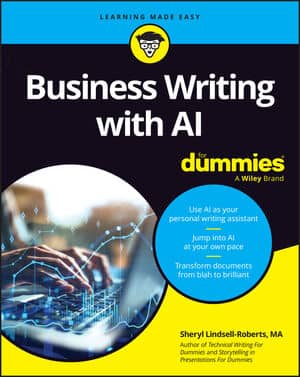Business Writing with AI For Dummies book cover
